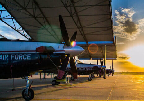 planes in hanger